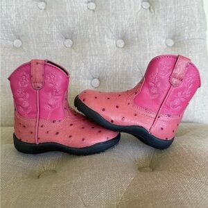 Roper‎ girls pink leather cowgirl boots size 6